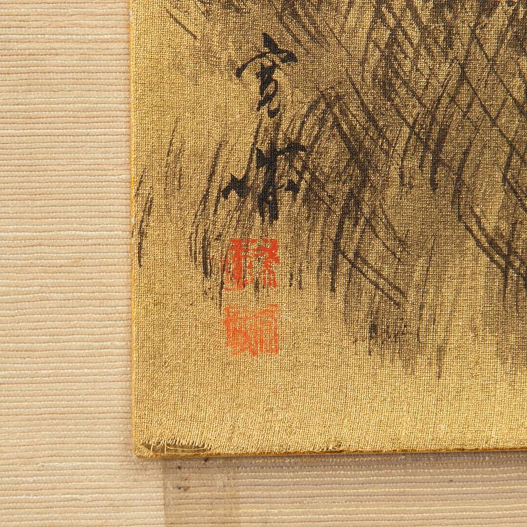Unidentified artist, Riverscape, Japan, first part of the 1900s.