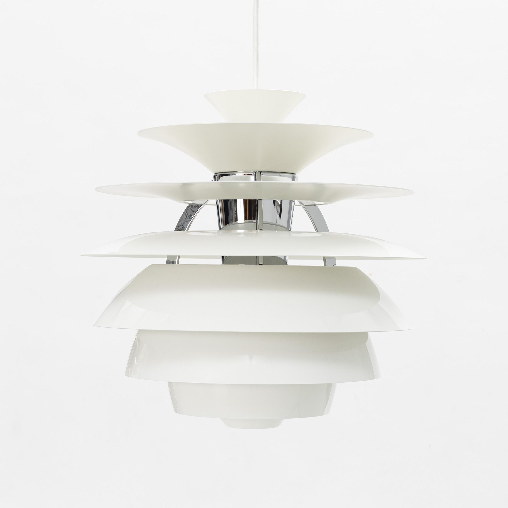 A 'PH Snowball' pendant lampa by Poul Henningsen for Louis Poulsen, designed 1958.