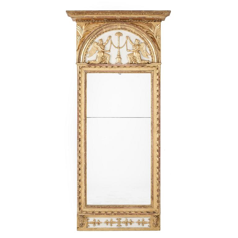 SPEGEL, sengustaviansk, med Stockholms hallstämpel, omkring 1800.