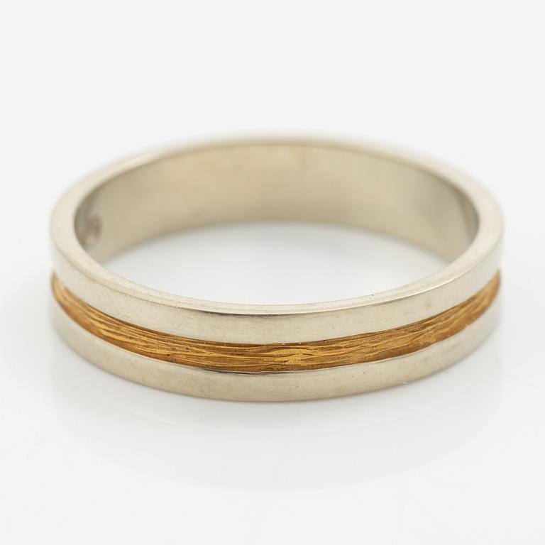 Lapponia, ring, 18K guld och vitguld, Finland 1976.