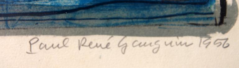 PAUL RENÉ GAUGUIN, färglitografi, sign, numr 105/260 o dat- 1956.