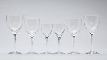 GLASSERVIS, 25 delar, "Chateau", Bertil Vallien, Kosta Boda.