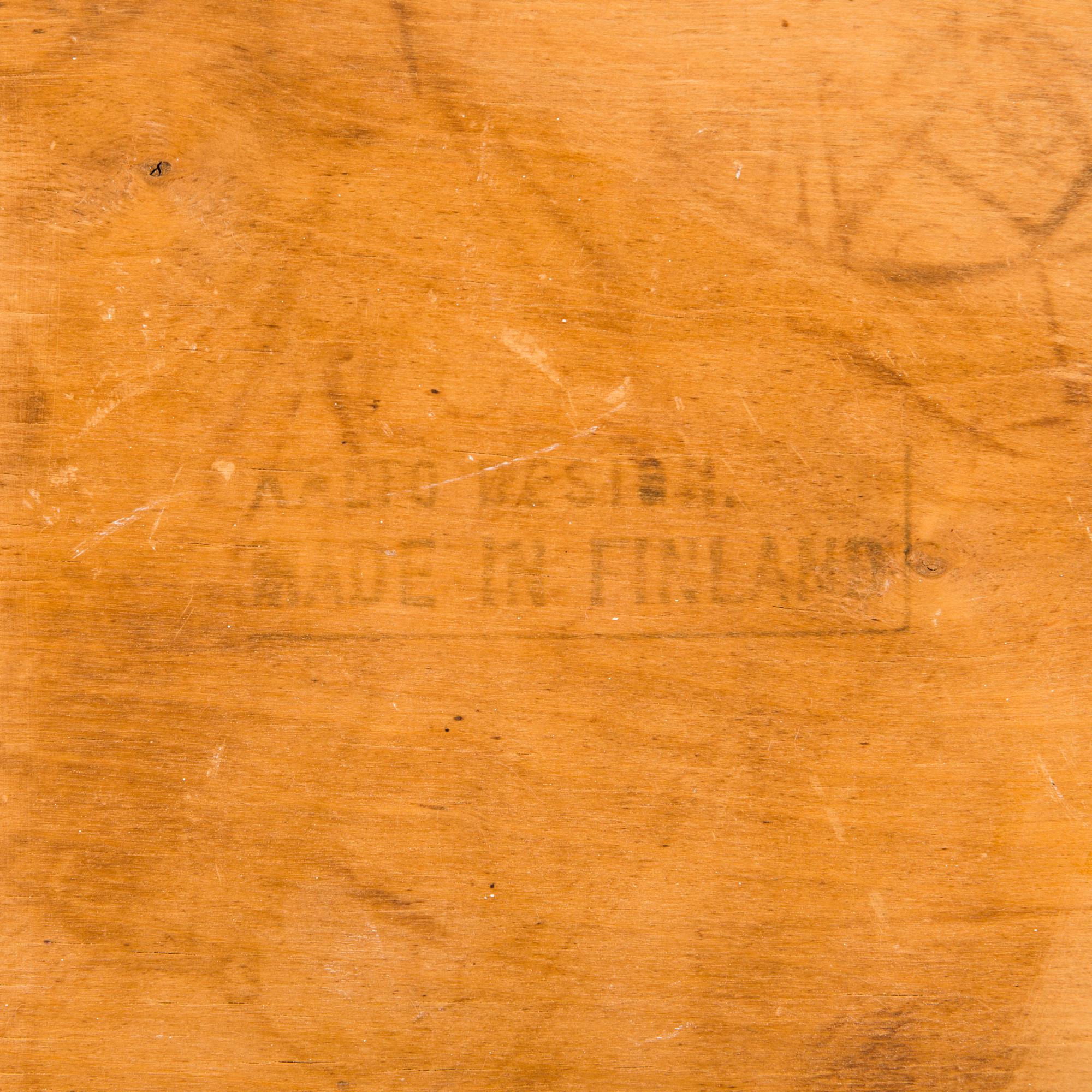 ALVAR AALTO, An early 1930s side table, marked "Aalto Design Made in Finland".