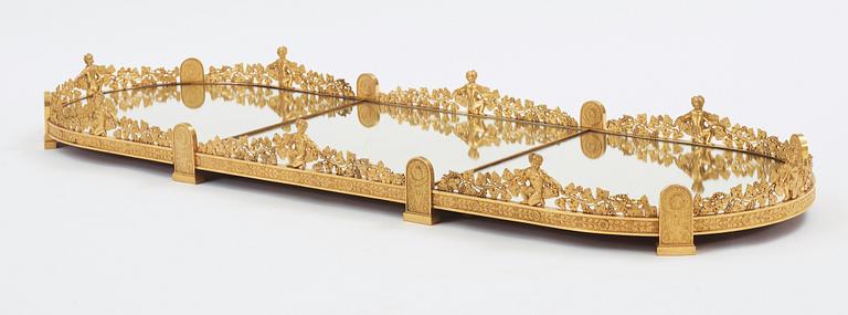 A French Empire early 19th century dinner plateau in the manner of Pierre Philippe Thomire.