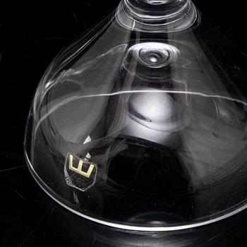 Three glass vases, from Orrefors and Kosta, first half of the 20th century.