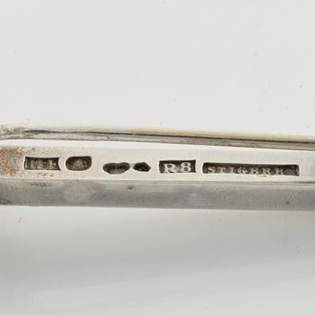 Stigbert, Engelbert, broscher, 2 st, silver och bergkristall.
