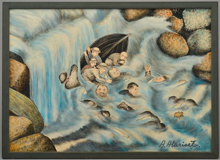 Andreas Alariesto, "THE DRUNKS DROWNING IN THE RIVER".