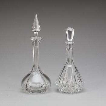 KARAFFER, 2 st, glas. 1800/1900-tal.