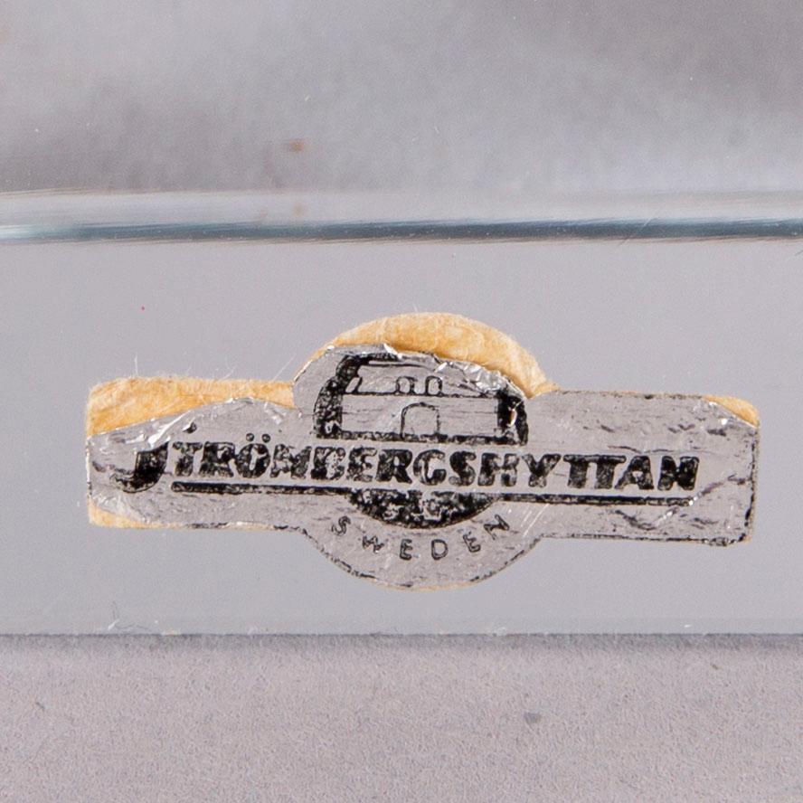 A set of seven 1930/40s Asta Strömberg glass candle sticks from  Strömbergshyttan, candlesticks, 7 pcs,