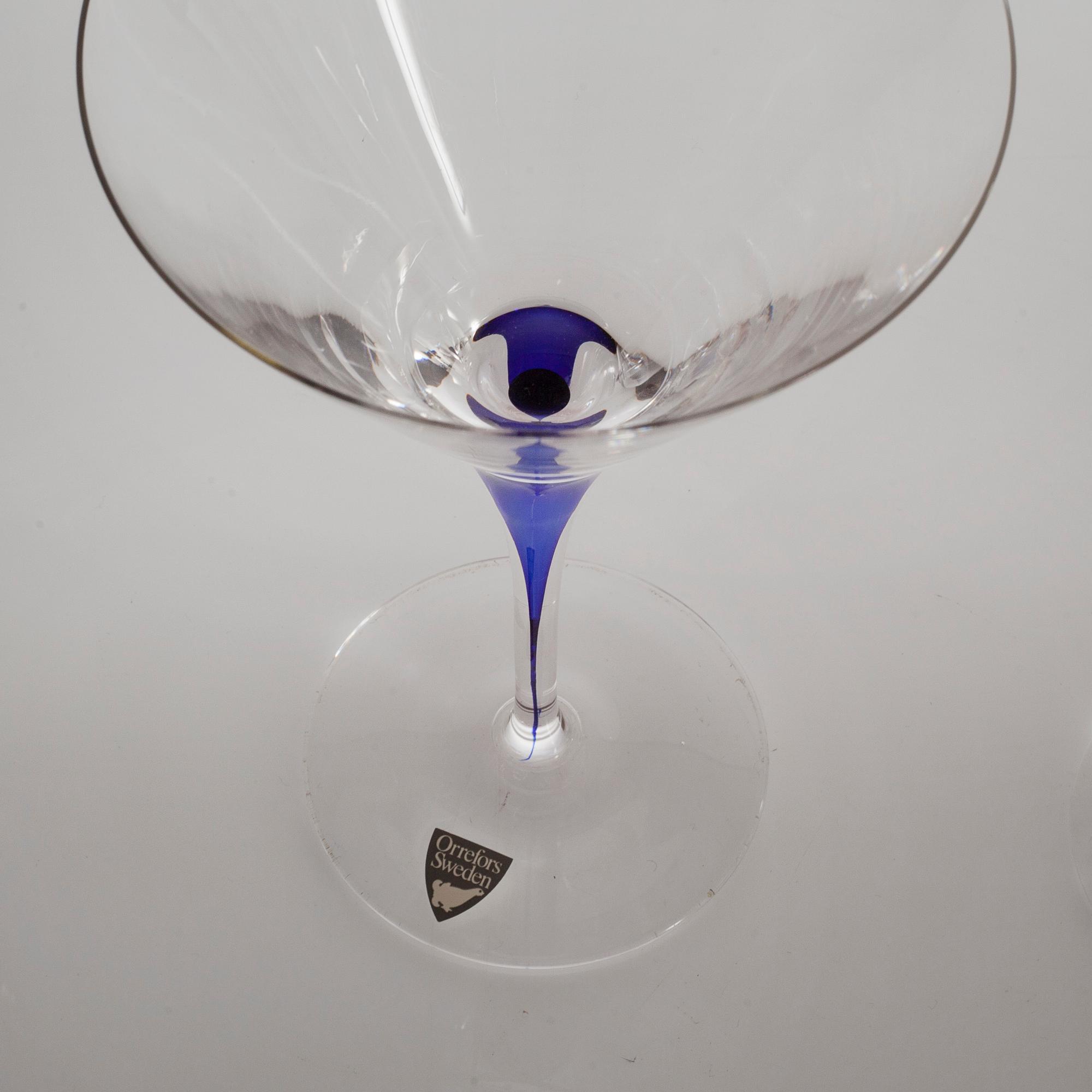 ERIKA LAGERBIELKE, glasservisdelar, 38 st, "Intermezzo", Orrefors, 1900-talets andra hälft.