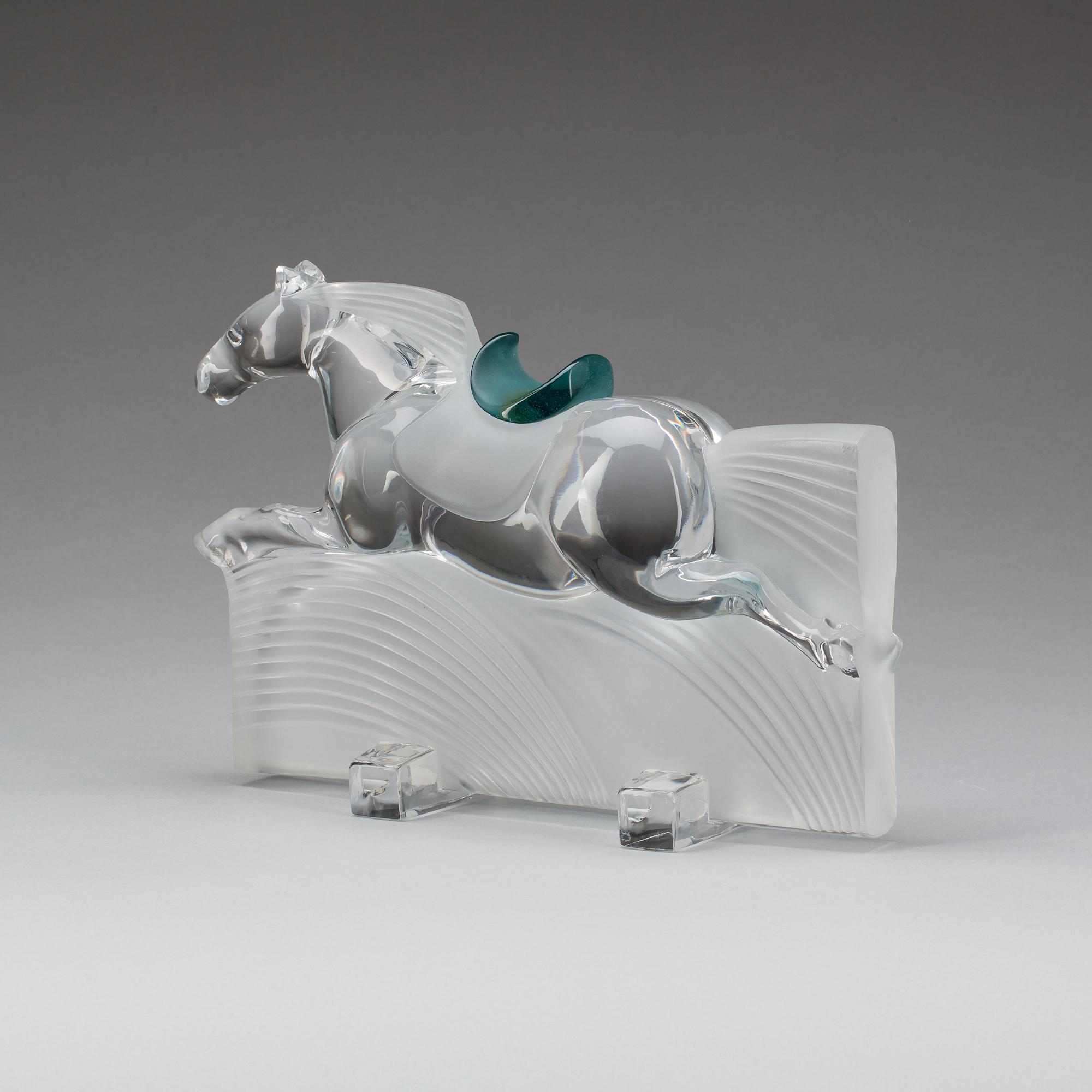 FIGURIN, glas.  Daum, signerad. Frankrike, modern tillverkning.