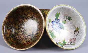 PARTI CLOISONNÉ, 9 delar, 1900-tal.