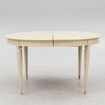 Dining group, Gustavian style, 11 pieces, second half of the 20th Century.