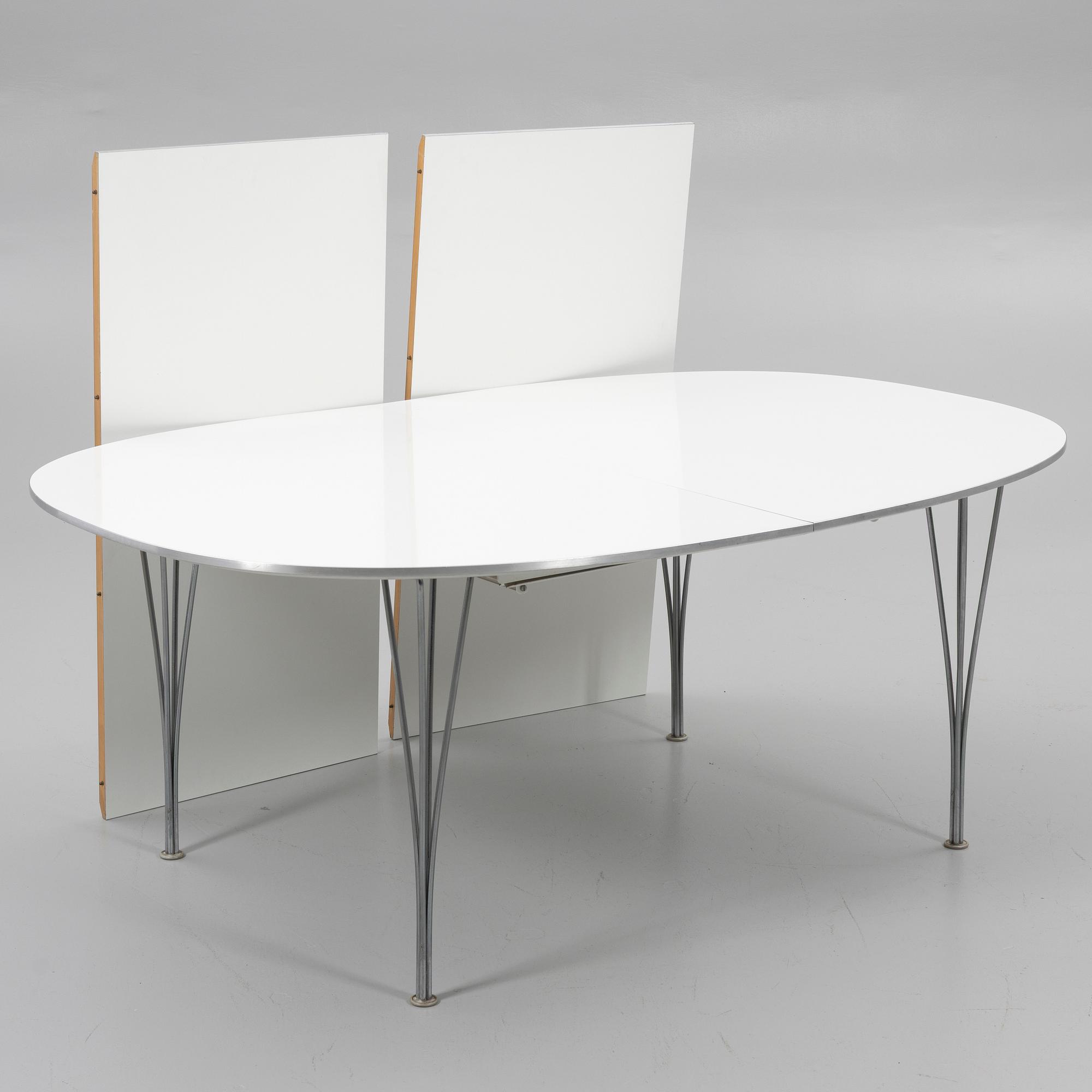 Bruno Mathsson, & Piet Hein, matbord, "Superelips", Fritz Hansen, Danmark, 1987.