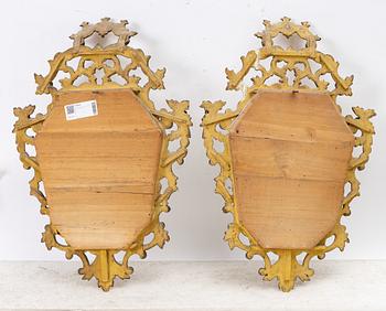 Spegellampetter /speglar, ett par, Spanien, 1800-tal.