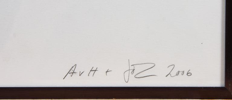ANNIKA VON HAUSSWOLFF och JOHAN ZETTERQUIST, tryck, sign o numr 24/100. Dat 2006.