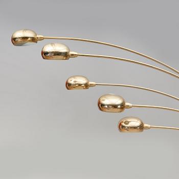 GOLVLAMPA, mässing och marmor, Ateljé Lyktan, 1900-talets andra hälft.