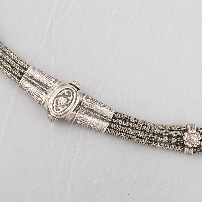 Belt, silver, without silver marks, probably Russia/Orient, around the year 1900.