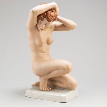 ELLY STROHBACH-KÖNIG, a porcelain sculpture, Royal Dux mid 20th century.