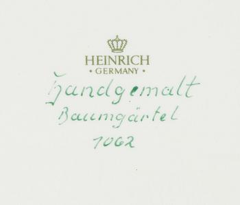 A paintel porcelain plaque from Heinrich Selb Bavaria, Germany, later part of the 20th century.