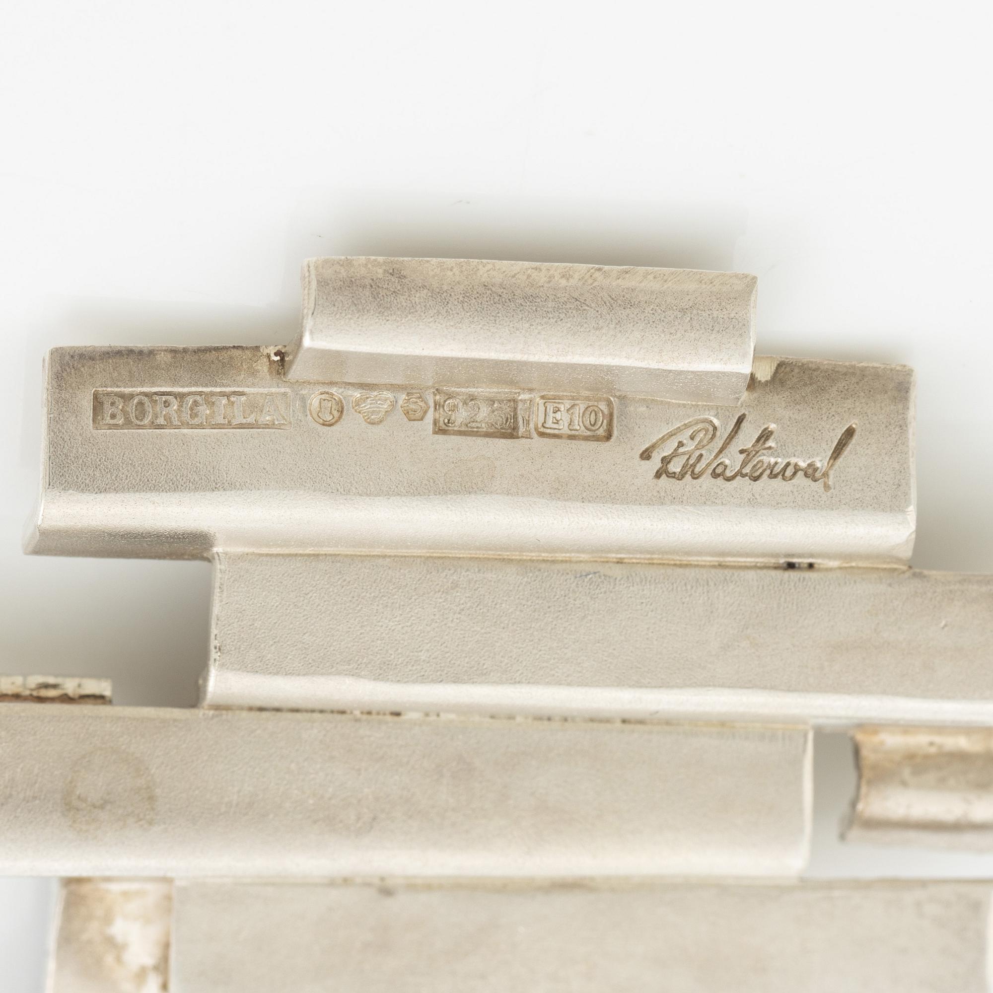 Atelier Borgila, pendant, sterling silver with ore, Stockholm 1979.