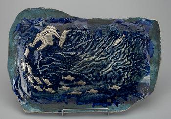 VÄGGRELIEF, keramik, sign. Börje Skogh, Gustavsberg.