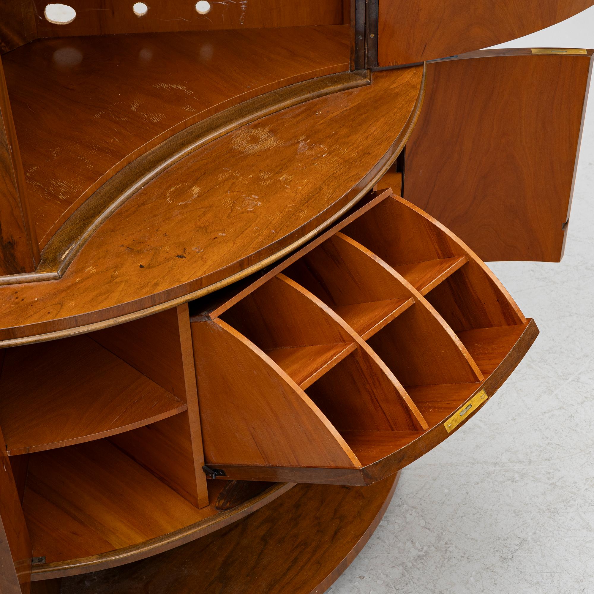 Elias Barup, barskåp, funkis, Reiners Möbelfabrik, Mjölby, 1930/40-tal.
