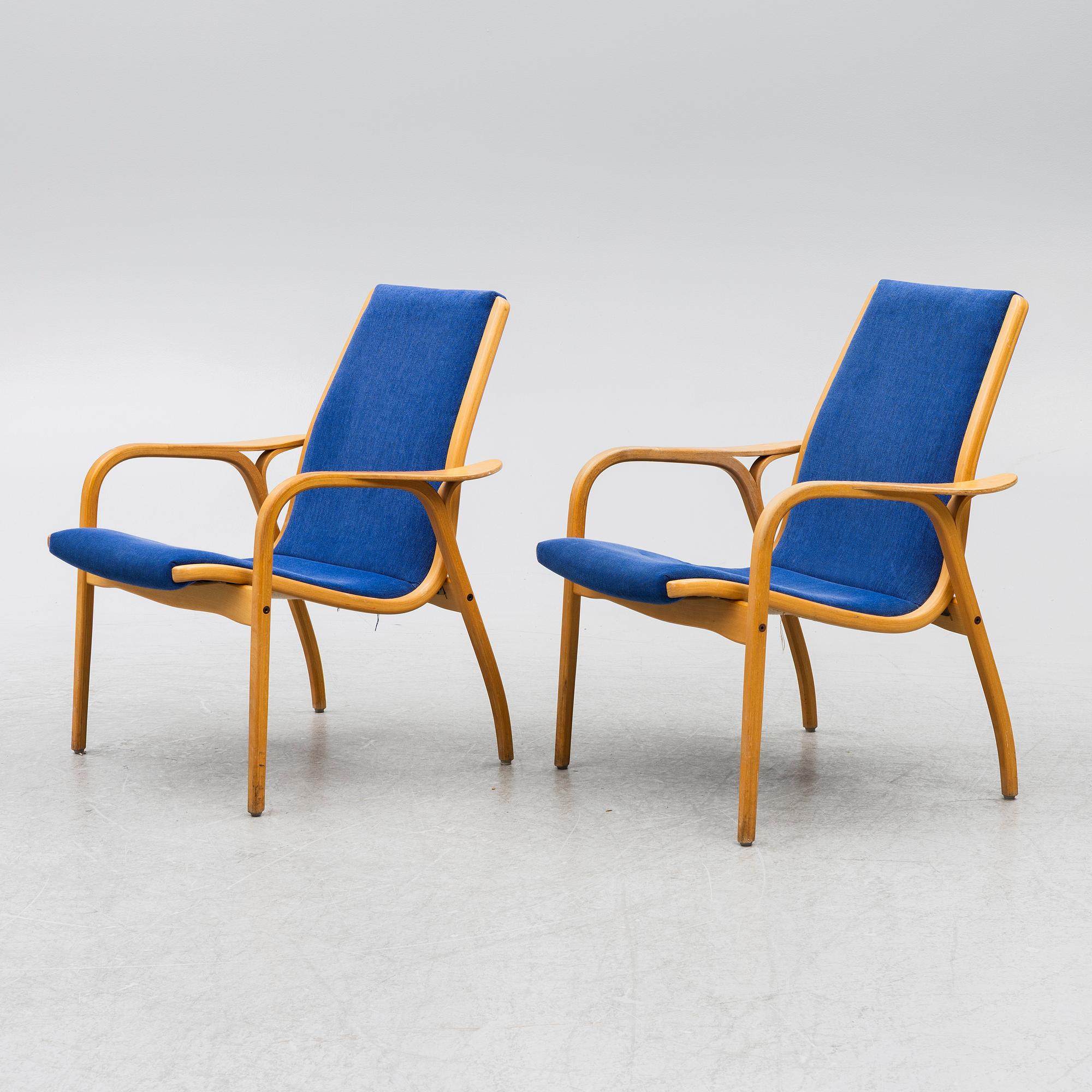 Yngve Ekström, a pair of 'Laminett' armchairs, Swedese, Sweden.