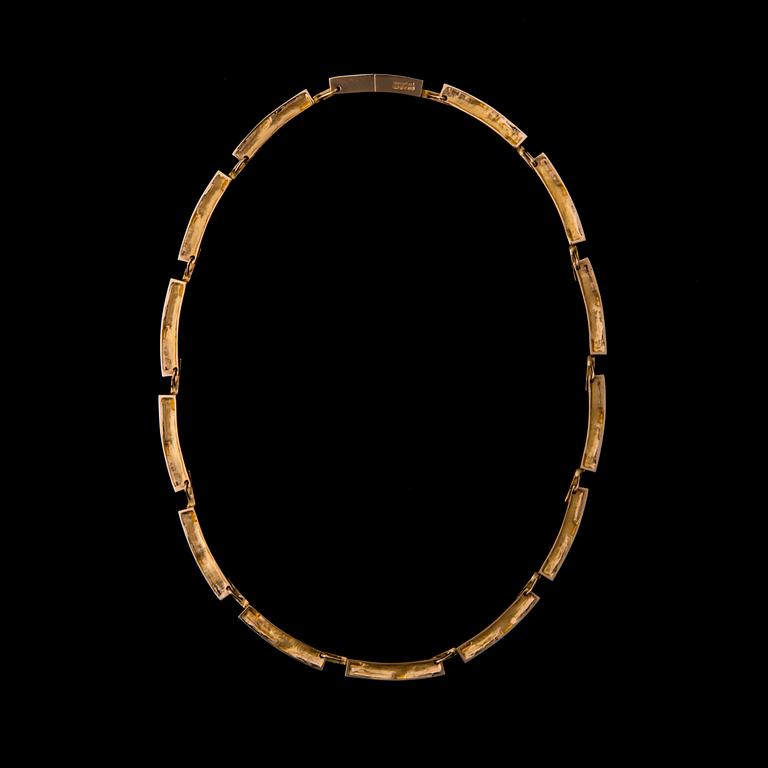 BJÖRN WECKSTRÖM, NECKLACE, "Tundra", 14K gold. Lapponia 1986.