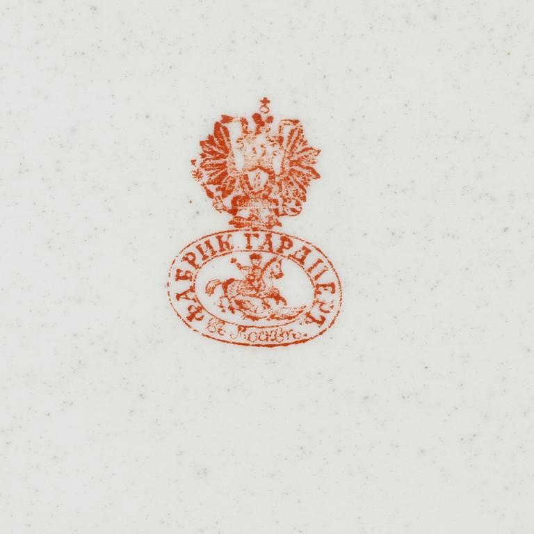 FAT, porslin, Gardner, Ryssland, omkring år 1900.