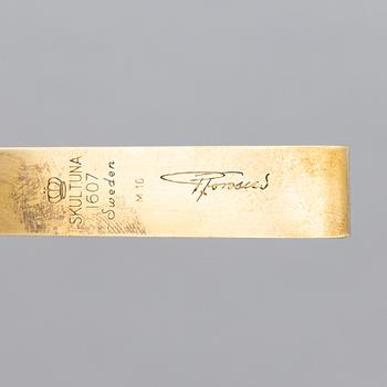 Pierre Forssell, a set of four 'Pendeln' brass wall sconces, Skultuna.