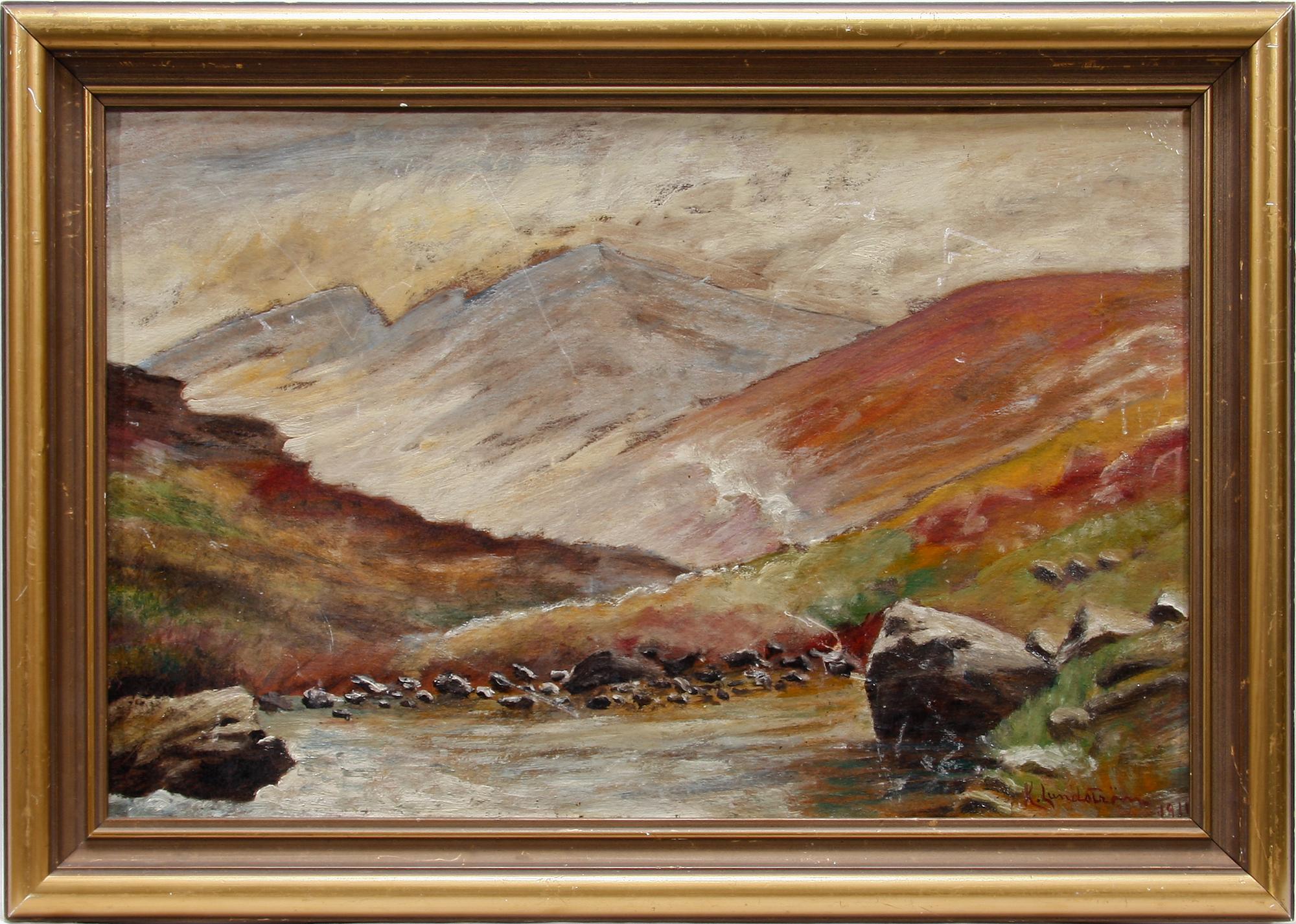 KNUT LUNDSTRÖM, olja på pannå, sign o dat 1914.