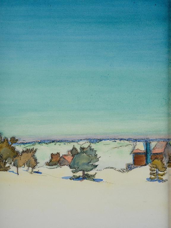 Axel Sjöberg, "Snö” (Snow), motif from Sandhamn.