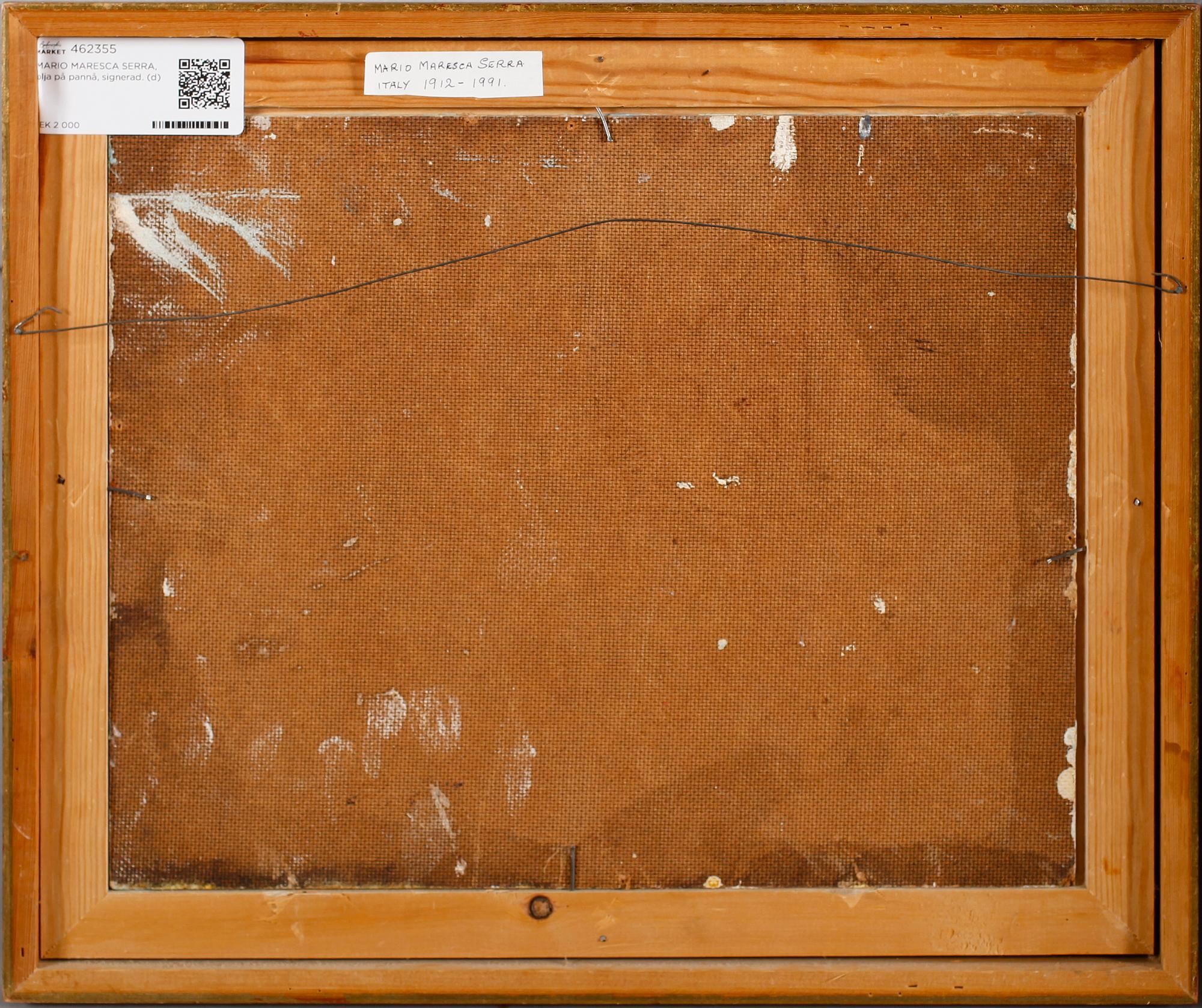 MARIO MARESCA SERRA, olja på pannå, signerad.