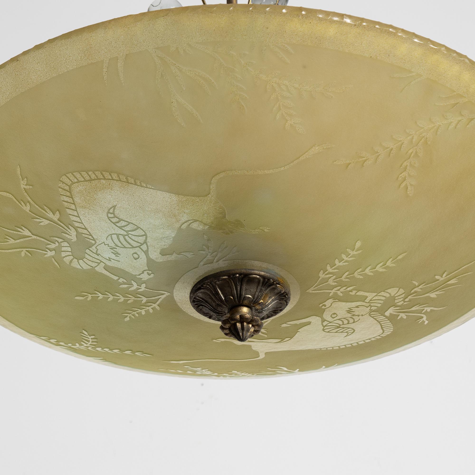 Taklampa, 1930-40-tal.