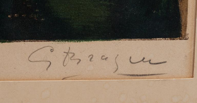 GEORGES BRAQUE, efter, färglitografi, signerad och daterad -39 i trycket, blyertsignerad o daterad 19/70.
