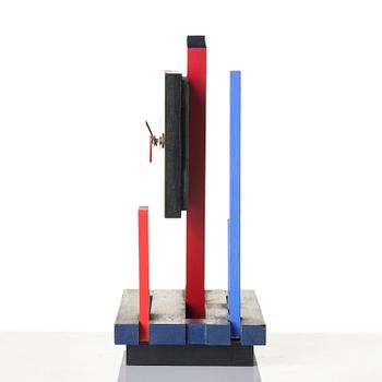 Peter Freudenthal, a table clock, ed. 3/18, executed in his studio, 1988.