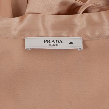 PRADA, powderpink silk blouse. Italian size 46.