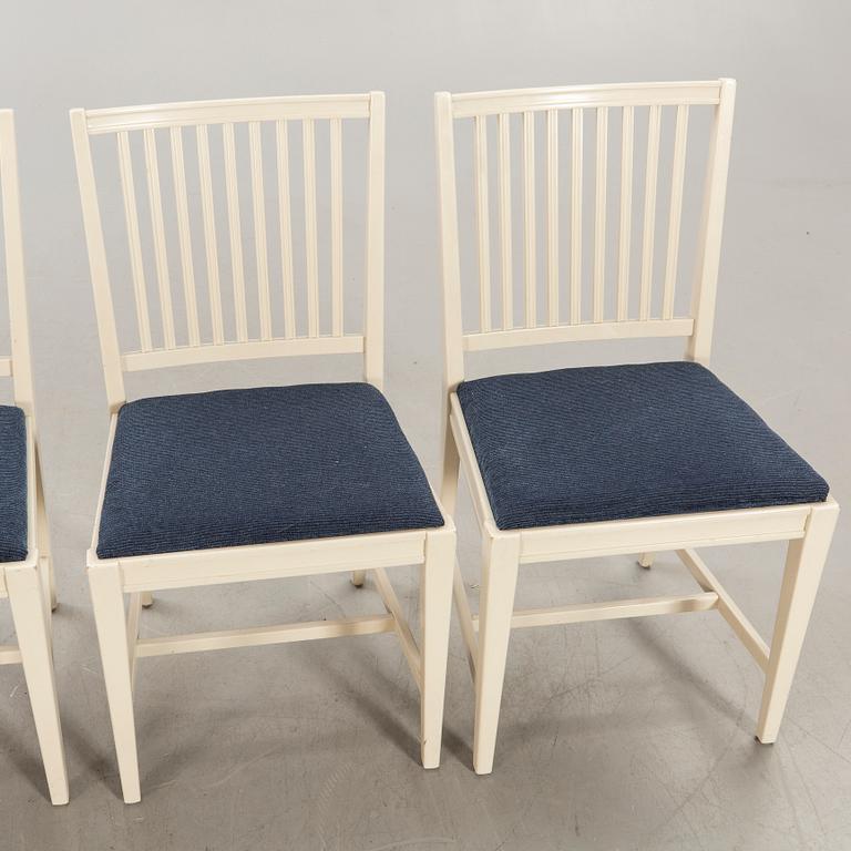 Svante Skogh, dining table plus 2 extension leaves, 4 chairs, second half of the 20th century.