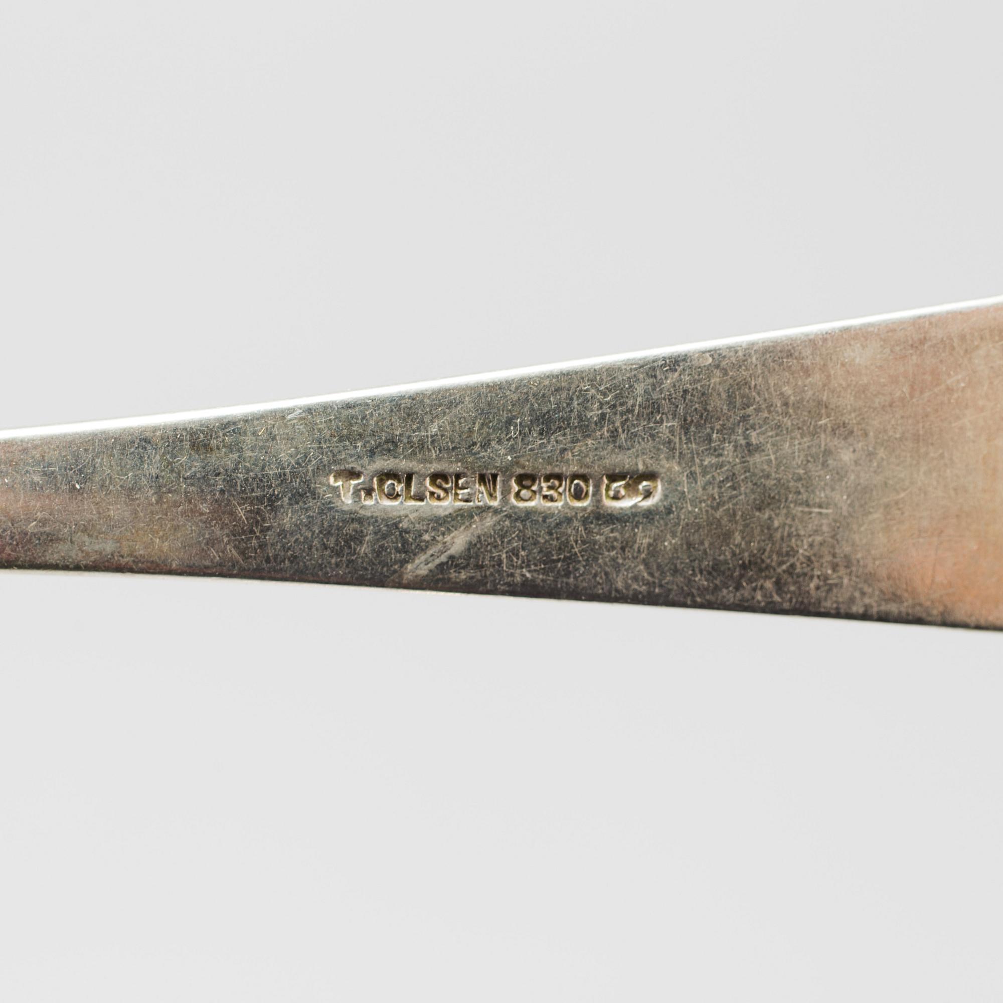 A Norwegian 20th century set of silver flatware, 51 parts. Marks of Theodor Olsen. Weight 2560 g.