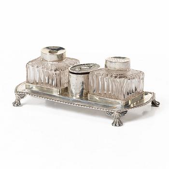 Empire, A Swedish silver inkwell, mark of Jacob Richard Borg, Gävle (active 1815-1858).