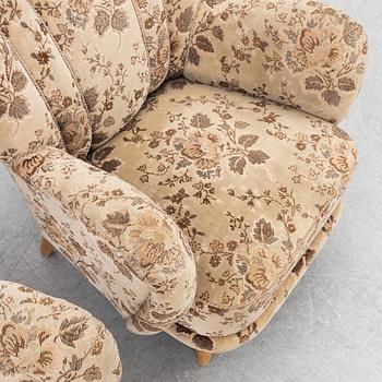 Fåtöljer, ett par, Swedish modern, 1940/50-tal.