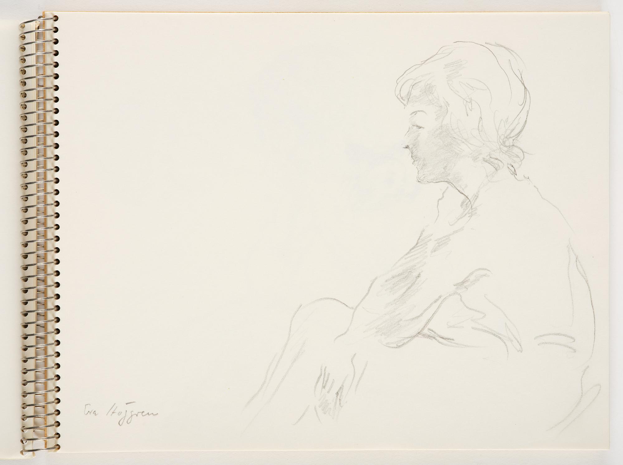 Lotte Laserstein, Sketchbook with approximately 42 drawings, of which 1 is signed.