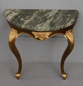 SPEGEL MED KONSOLBORD, rokokostil, 1900-talets mitt.