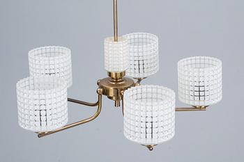 TAKLAMPA, möjligen Carl Fagerlund, Orrefors. 1950-tal.