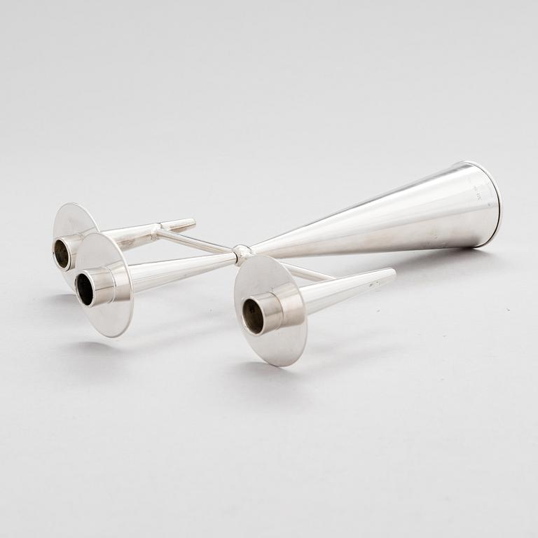 Tapio Wirkkala, Kandelaber TW 202, silver (916), Kultakeskus, Tavastehus 1961.