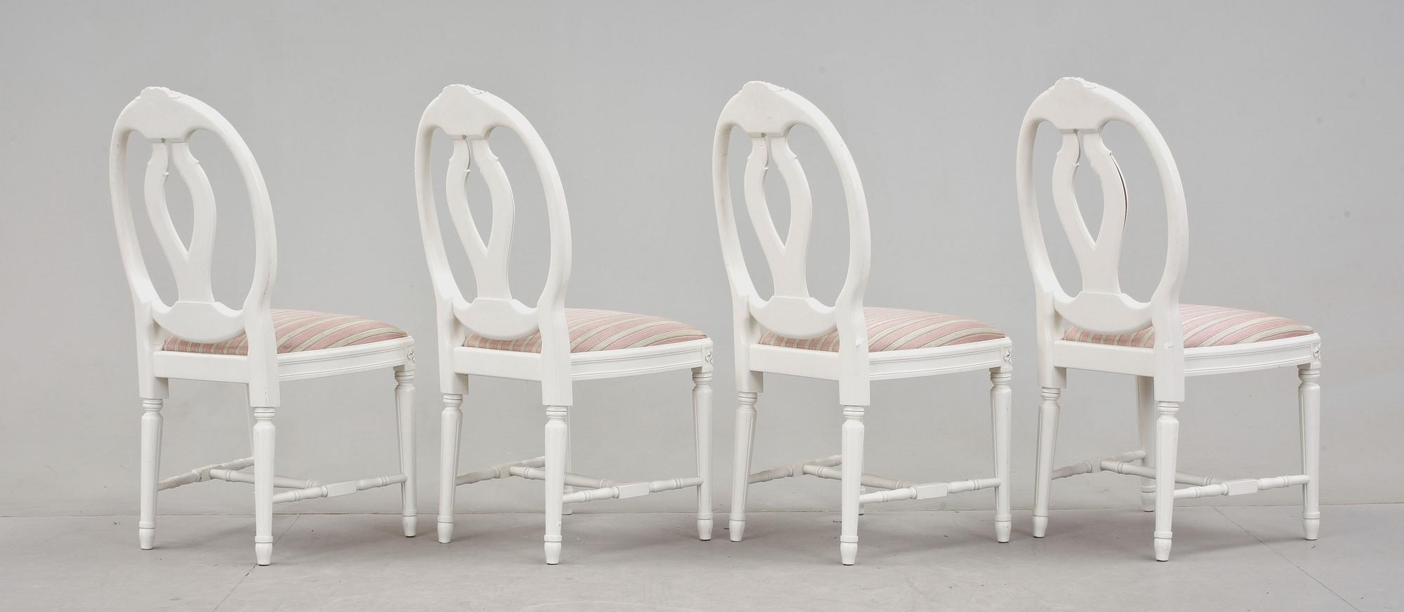 STOLAR, 4 st, gustaviansk stil, 1900-talets slut.