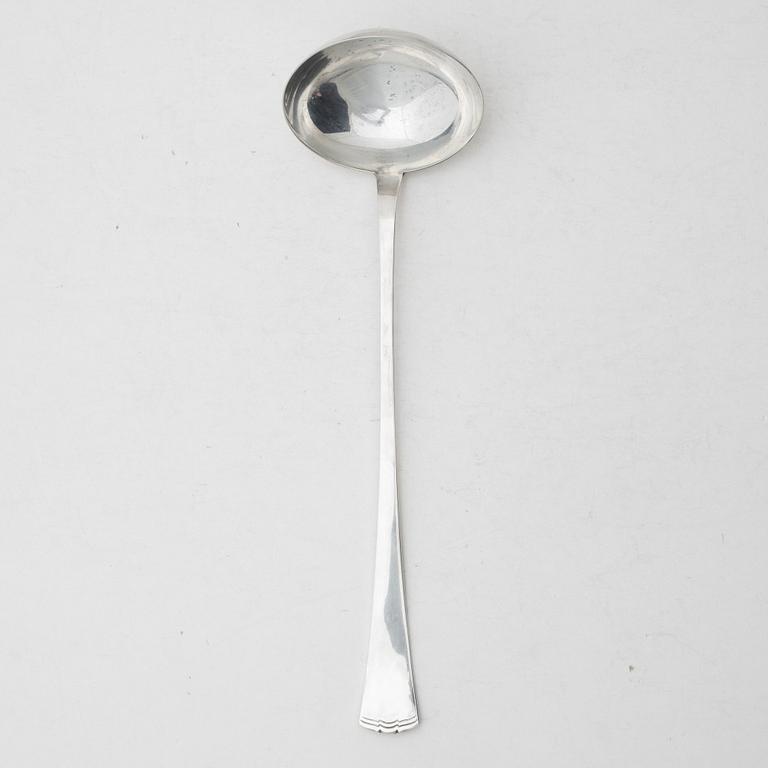 C.G. Hallberg, A silver soup ladle, model "Diana", Stockholm 1955.