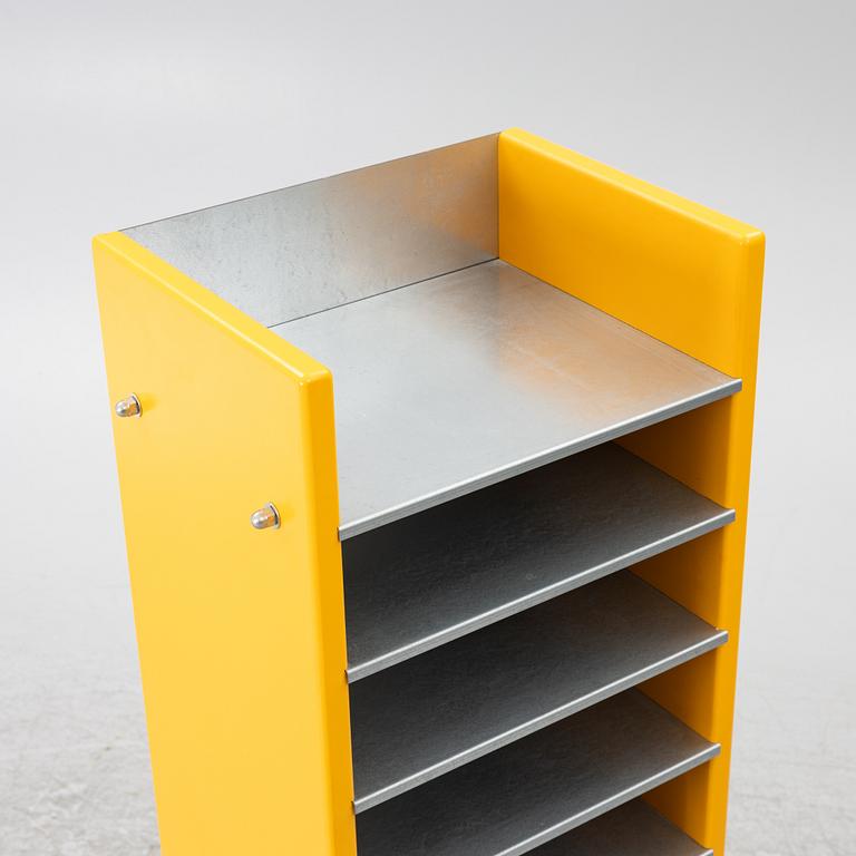 Unidentified designer, newspaper rack, contemporary.