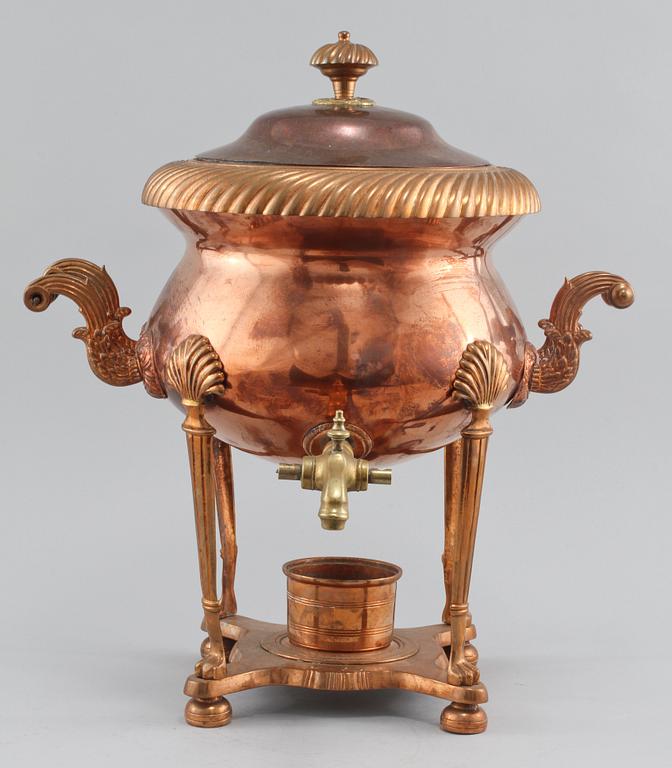 SAMOVAR, koppar och mässing, 1800-talets andra hälft.